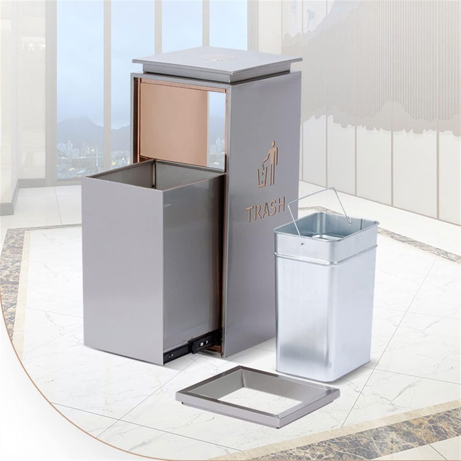 BONAD Kitchen Garbage Can Large-Capacity Trash Cans, Hotel Lobby, Shopping Malls, Vertical Trash Cans, Elevators, Outdoor Peel Boxes, Trash Cans Wastebasket