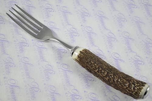 Sheffieldcutleryshop Six Genuine Stag Horn/Antler Handle Table Forks Boxed Made in Sheffield England