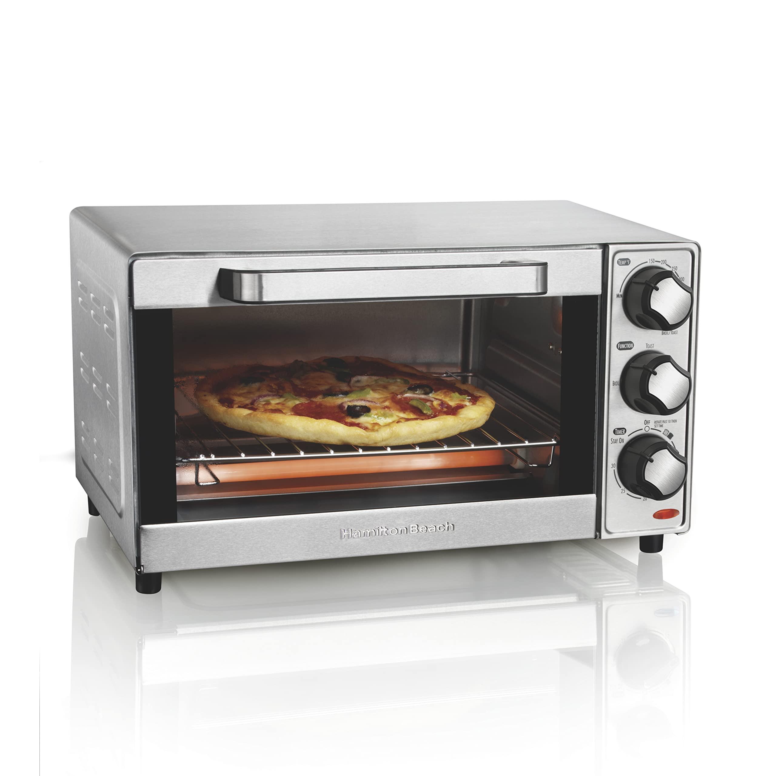 Hamilton Beach Hamilton Beach Countertop Toaster Oven & Pizza Maker Large 4-Slice Capacity, Stainless Steel (31401)