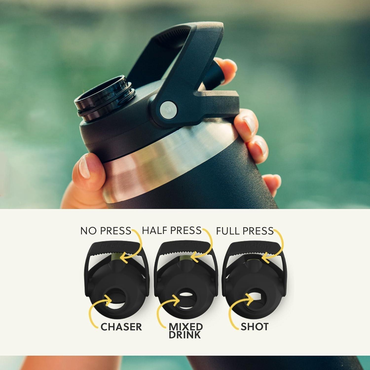 Flaskap Flaskap FreePour 6oz Drinking System: Tumbler Accessories Compatible with the Yeti Rambler Bottle, Tumbler Lid, Leak Proof Lid, Tumbler Attachment