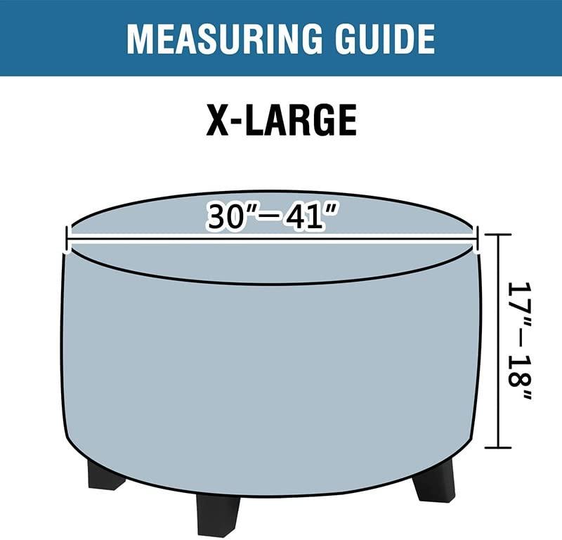 ZYYH ZYYH Stretch Ottoman Cover Slipcovers Round Footstool Cover Black Grey Green Footstool Sofa Slip Storage Stool Covers Soft Furniture Living Room Ottoman Covers Protector (Color : #5, Size : X-Large)