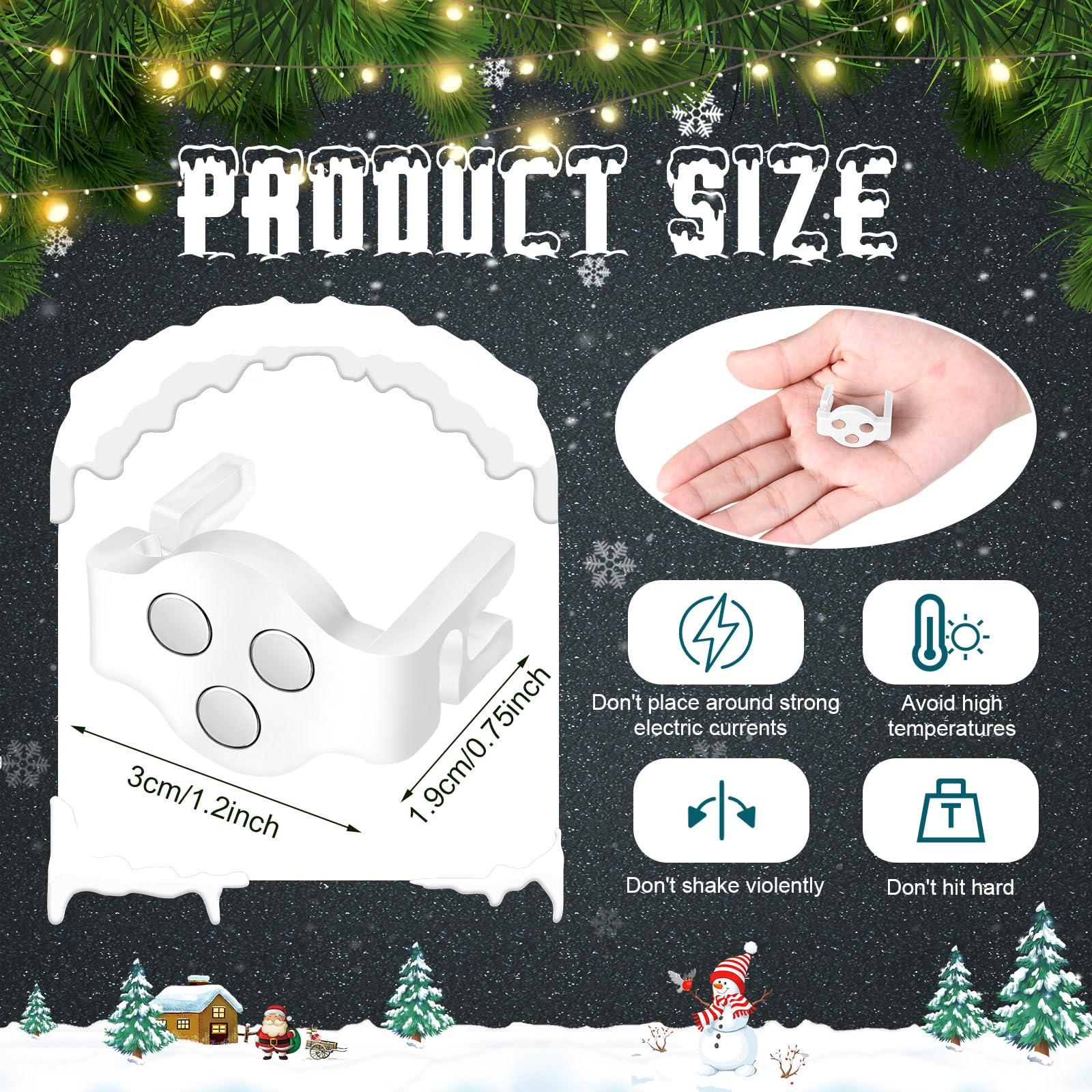 Frienda Magnetic C9 Socket Clips Magnetic Christmas Light Clips for Outdoor Patio Lighting, Clear (100)