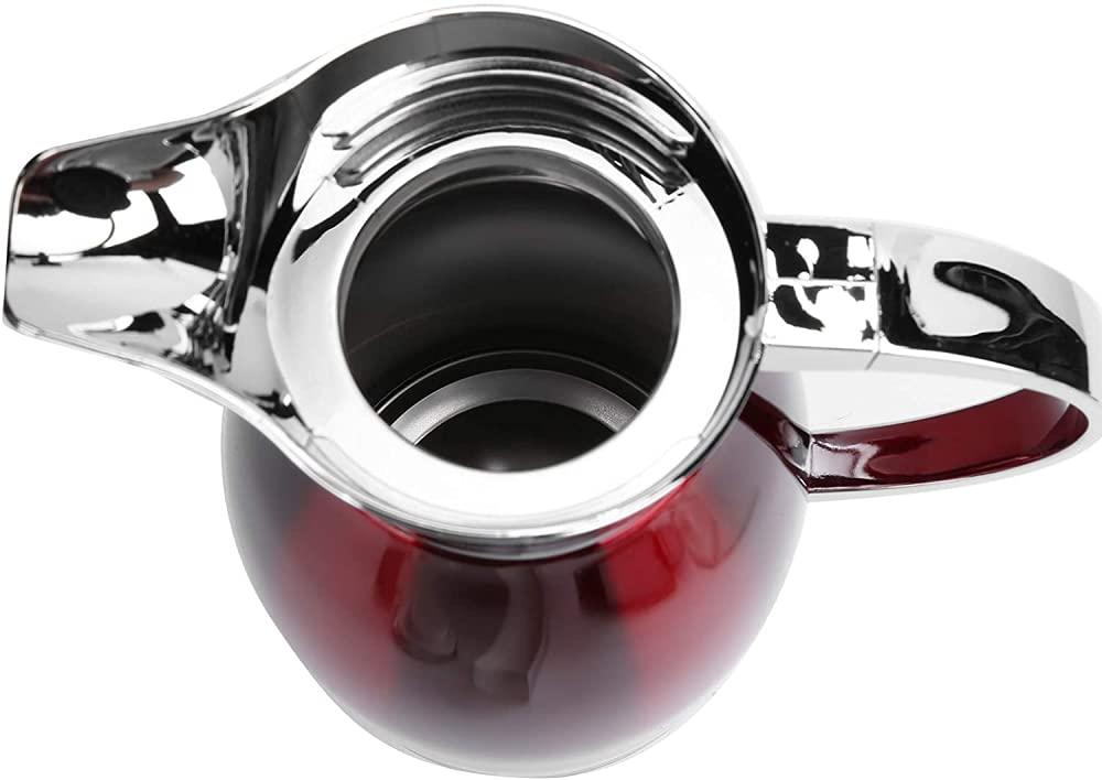 VIXPET Stainless Steel Coffee Carafe, 1.8L Thermal Carafe Coffee jug Vacuum Insulated Double Wall Thermal Coffee Carafe -Red