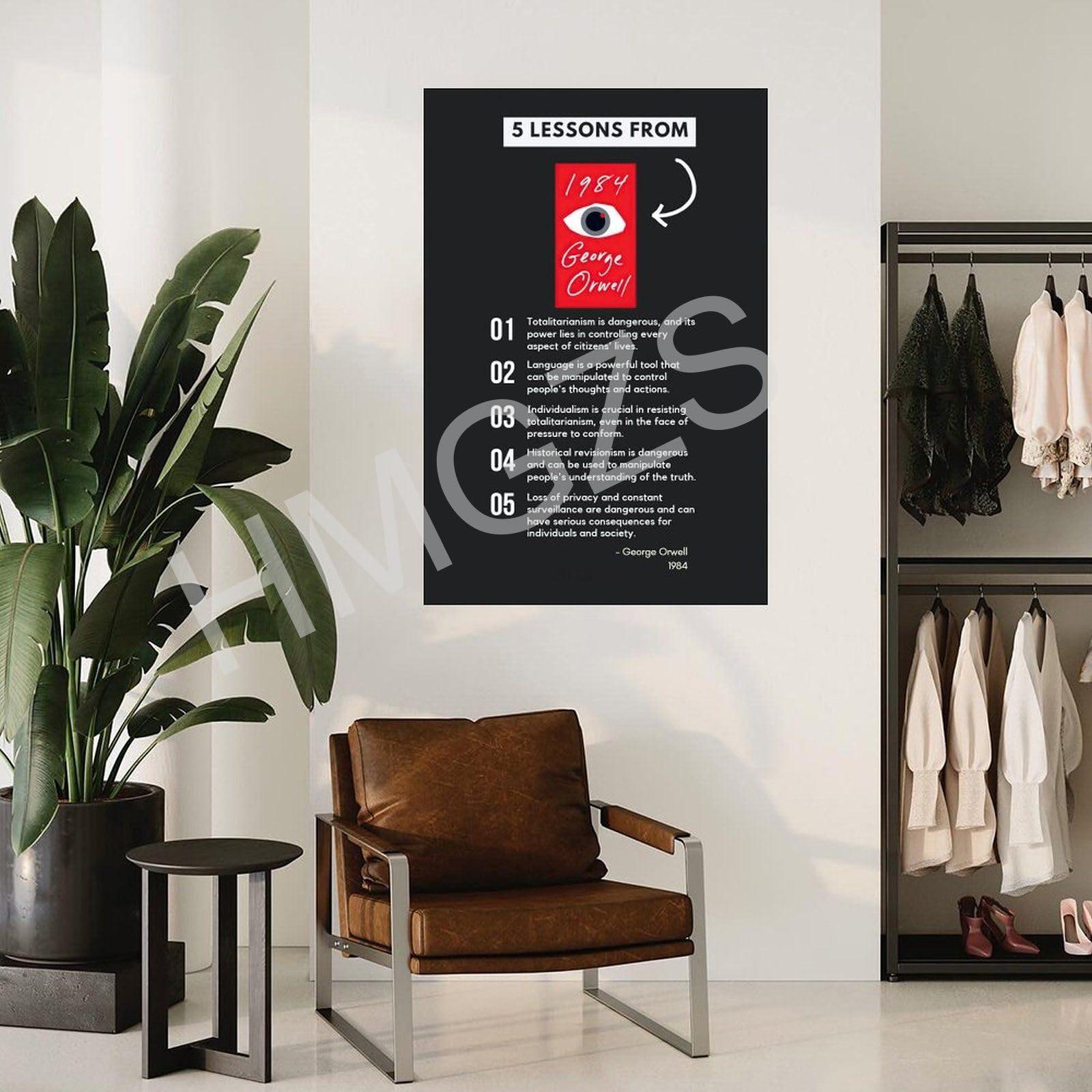 Generic Generic George Orwell 1984 Quotes Art Poster (5) Canvas Painting Wall Art Poster for Bedroom Living Room Decor 16x24inch(40x60cm) Unframe-style