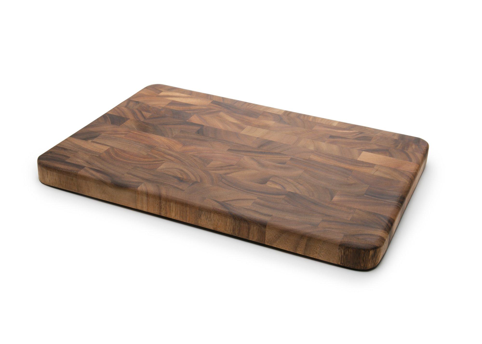 Ironwood Gourmet Ironwood Gourmet Large End Grain Prep Station Acacia Wood Cutting Board, 14 x 20-Inch, Brown