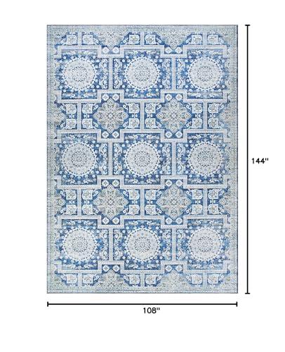 Couristan Couristan Pasha Sari Area Rug, 9' x 12', Sapphire Blue