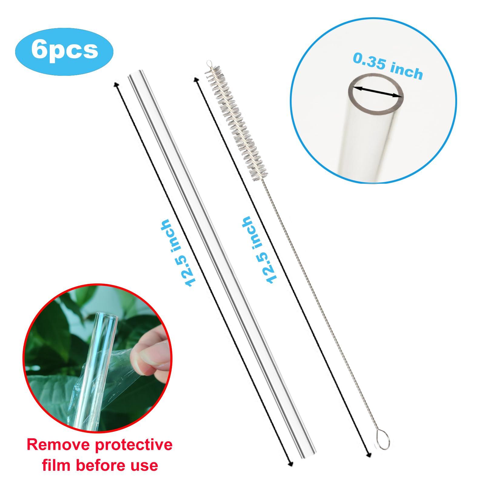 Ajedrmy 8 Pack Replacement Straw for Stanley Adventure Quencher 40 oz 30 oz Cup Tumbler, Reusable Straws for Stanley 40 oz & Simple Modern Tumbler with Handle, with Cleaning Brush for Stanley Cup Accessories