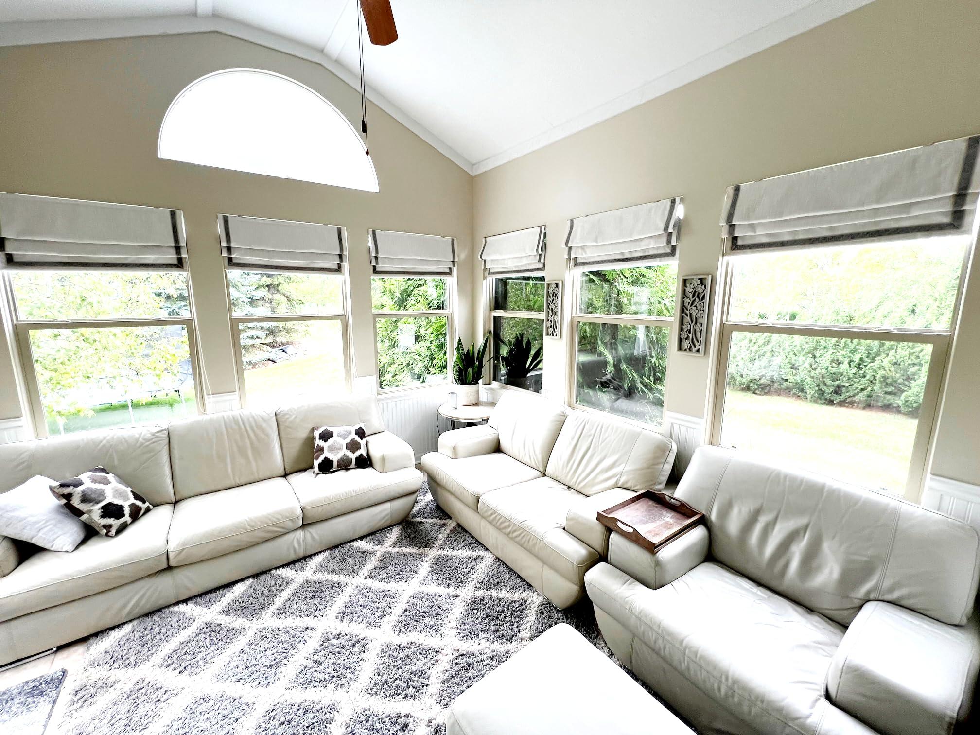 Ikiriska Custom Roman Shades. Any Size Our Fabric with Blackout or Cotton Lining. Match Our Custom Curtains. Hardware Included. Valances (51~60" W x 40~59" L Inches, Cotton or Satin)