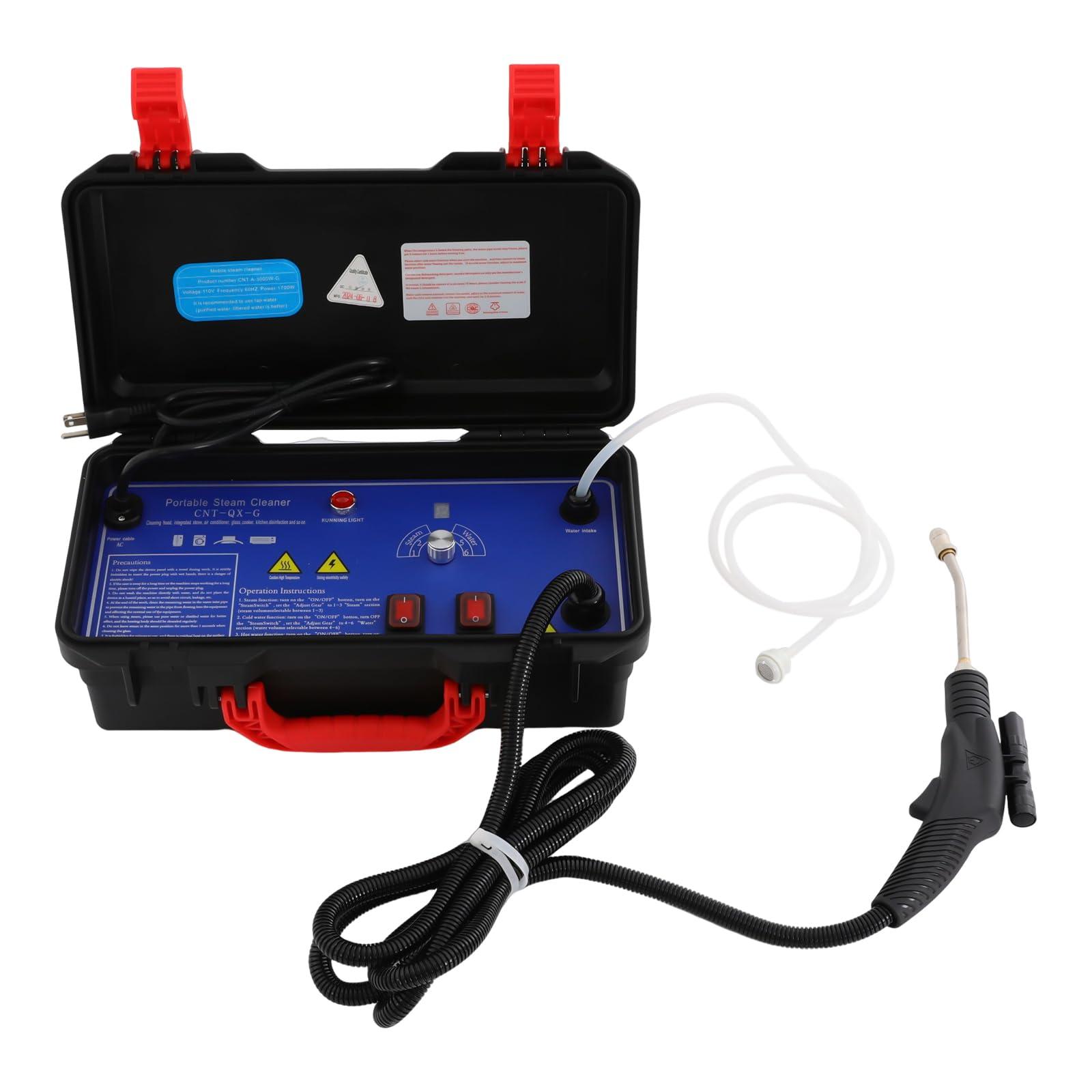 Gdrasuya10 110V Handheld High Pressure Steam Cleaner for Cars, 1700W Portable High Temperature Steam Cleaner 3-5bar High Pressure Steam Cleaning Machine Pressurized Steam Cleaner for Kitchen, Restaurants