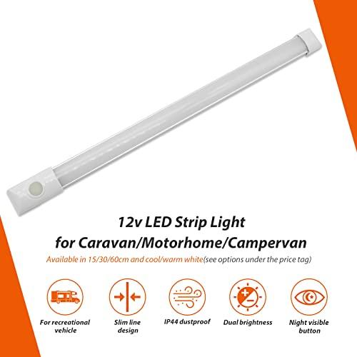 Dream lighting Dream lighting 12 Volts LED Under Cabinet Strip Light with Switch 12 inch Warm White for RV, Camper and Motorhome