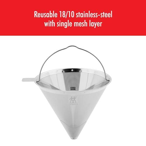 ZWILLING ZWILLING Enfinigy Reusable Drip Coffee Filter, Durable Stainless Steel