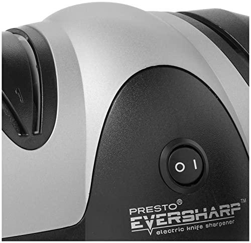 Presto Presto 08800 EverSharp Electric Knife Sharpener, 2-Stage System, Silver/Black