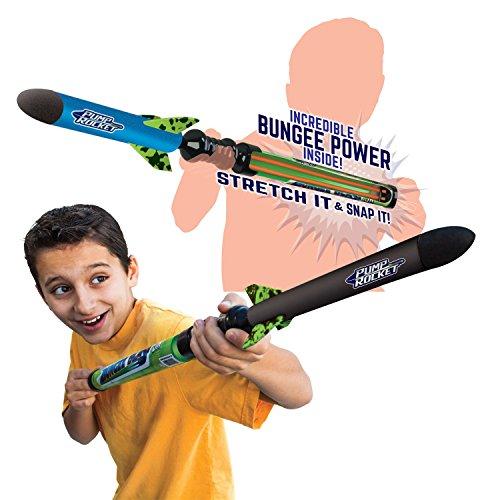 Geospace Geospace Bungee Blast JR. Foam Pump Rocket Toy with EZ-Pull Bungee Power System, Single (Assorted Colors)