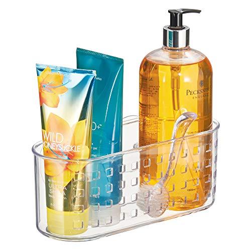iDesign iDesign Plastic Shower Caddy and Bathroom Organizer Basket with Suction Cups 10.2x4.8x4.35, Clear