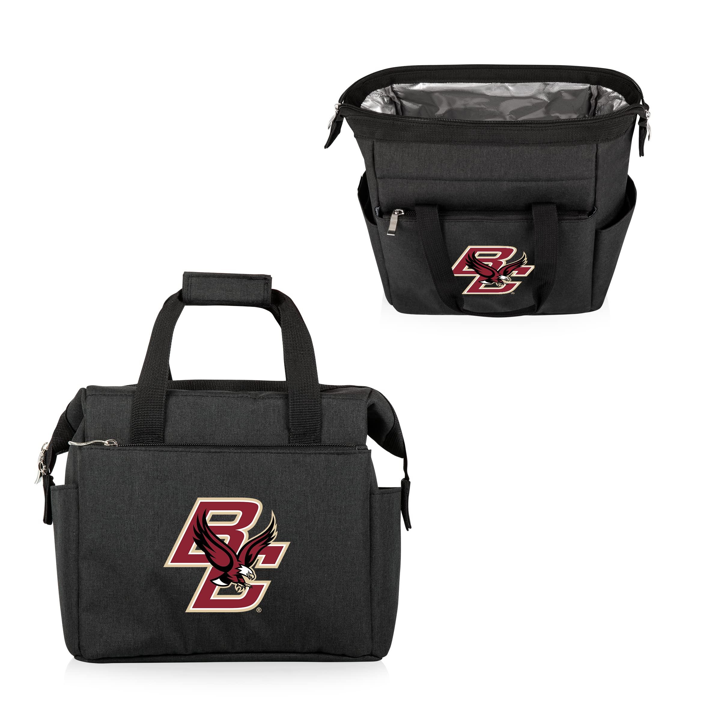PICNIC TIME PICNIC TIME NCAA Boston College Eagles On The Go Lunch Bag, Soft Cooler Lunch Box, Insulated Lunch Bag, (Black)