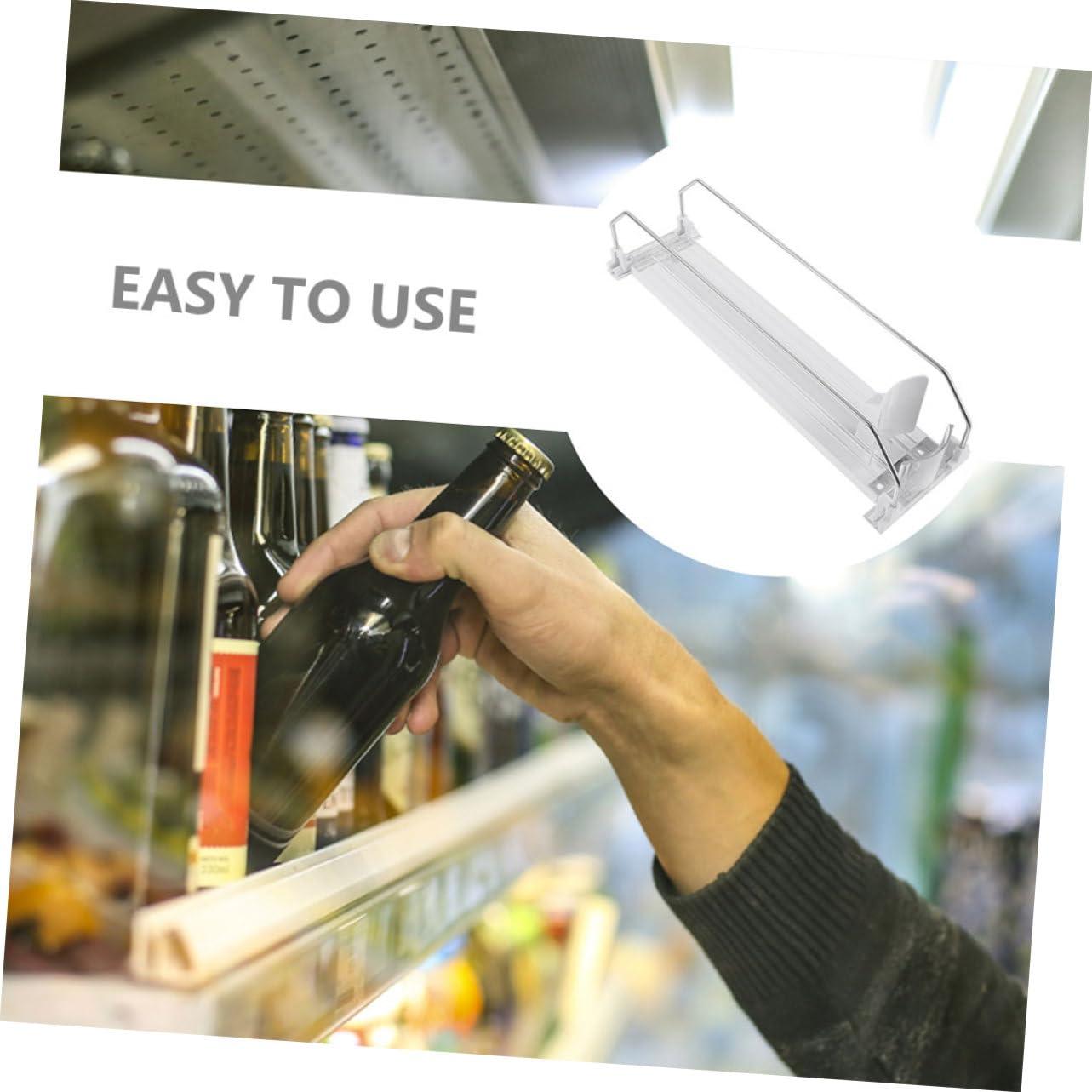 Hemoton Hemoton Supermarket Shelf Pusher Beverage Dispenser Drink Automatic Replenishment Organizer 300 Bottle Sliding Organizer for Efficient Drink Display