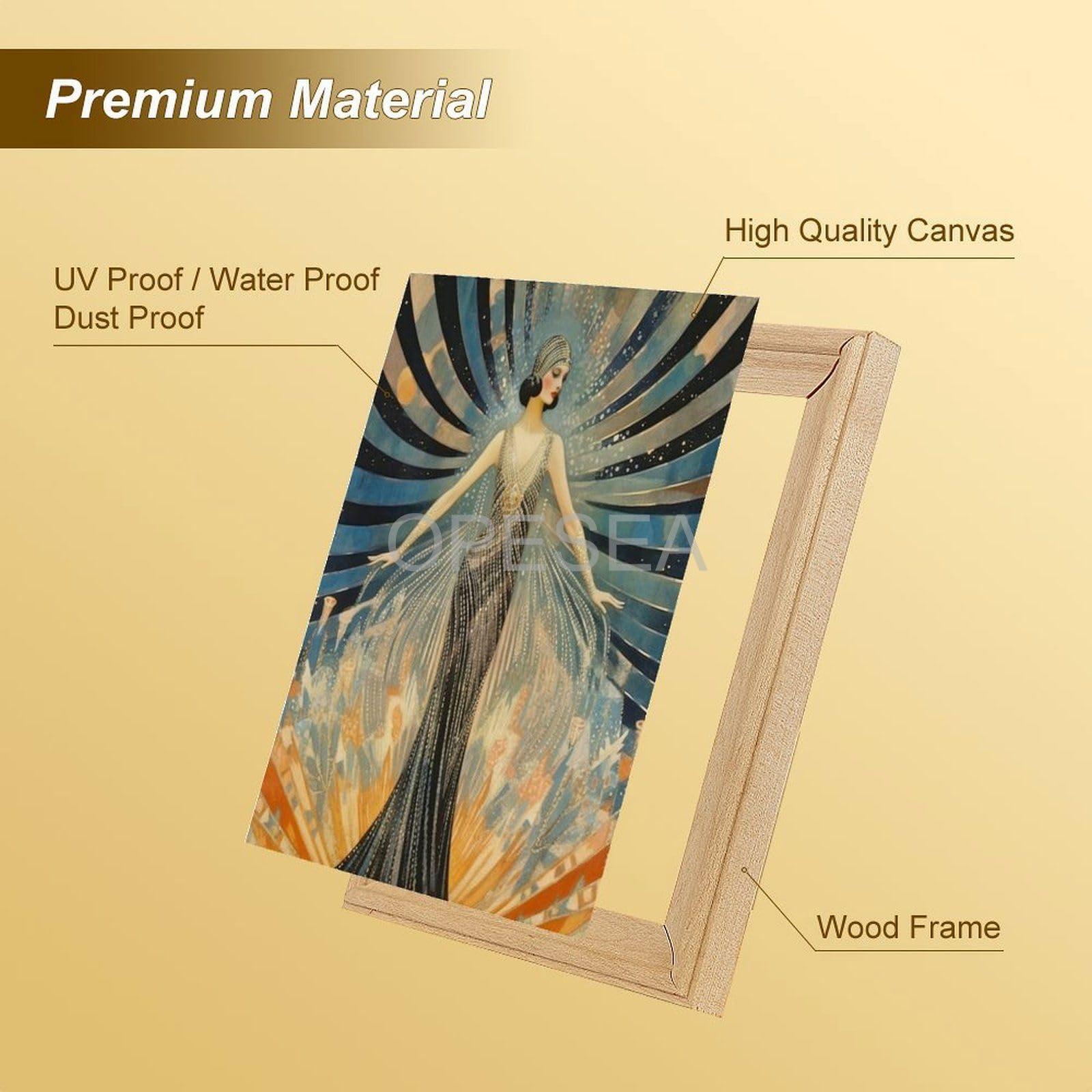 oPesea oPesea Erte Artist Female Style Decorative Art Poster (3) Canvas Poster Bedroom Decor Office Room Decor Gift Frame-style 12x18inch(30x45cm)