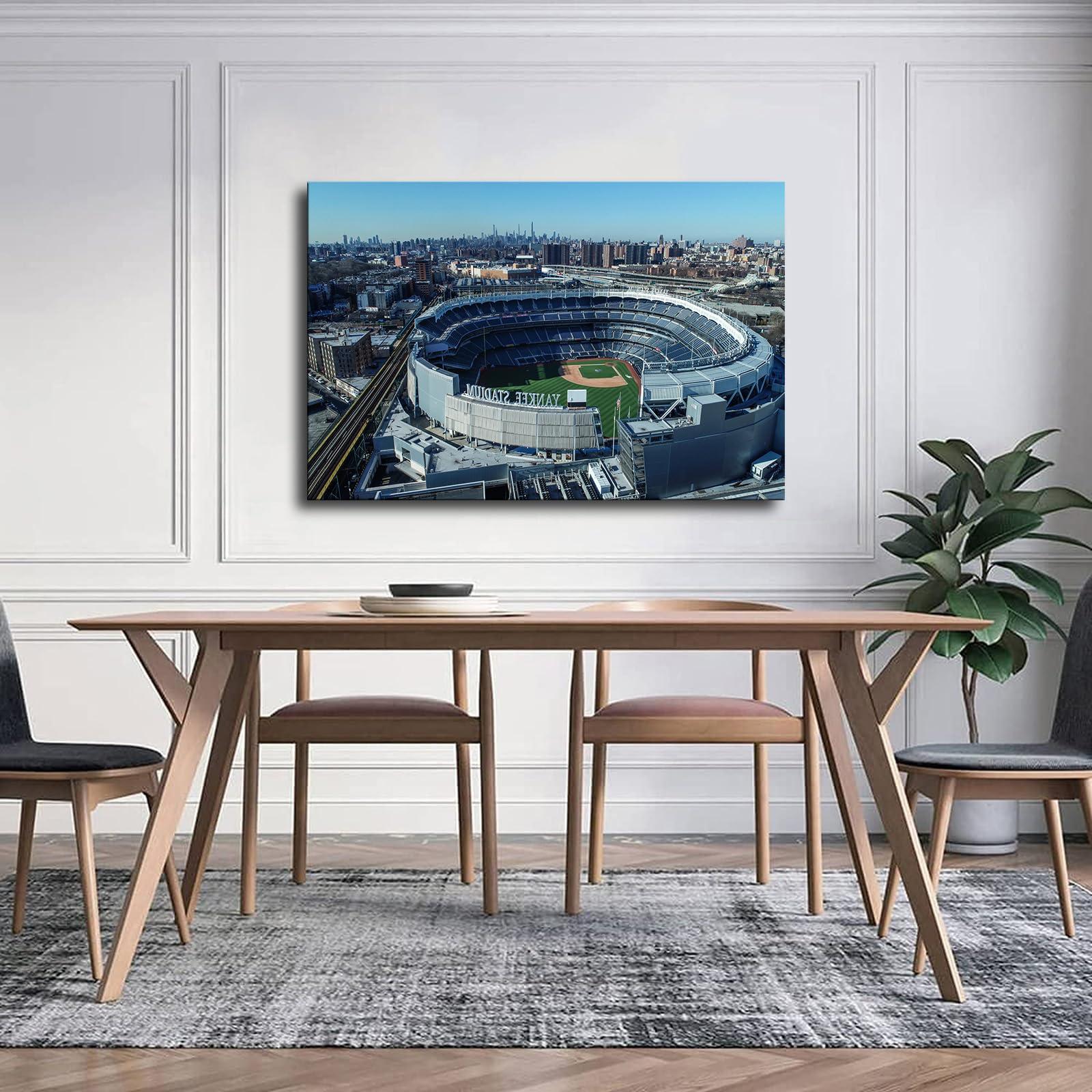 lawkda Yankee Stadium Poster Canvas Printing Art Home Private Space Public Place Wall Decoration (2436inch Unframed)