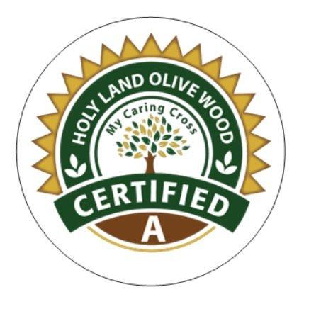 My Caring Cross Certified Holy Land Olive Wood Caring/Holding Cross (50, Medium Pocket Cross)