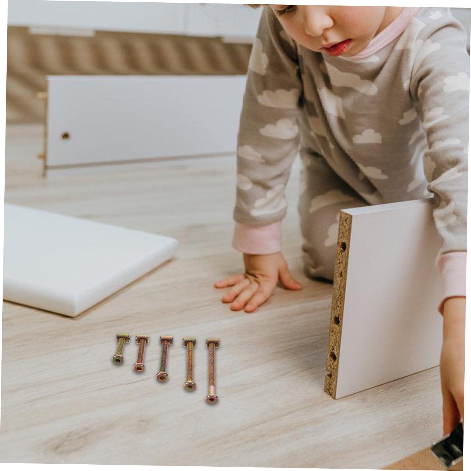 Veemoon Veemoon 1 Box Boxed Screws and Nuts Parts for Bolts Wood Bed Replacement Parts DIY Screws Barrel Nut Wood Bed Screws Replacement Wooden Bed Hardware Furniture Combination Bed Frame