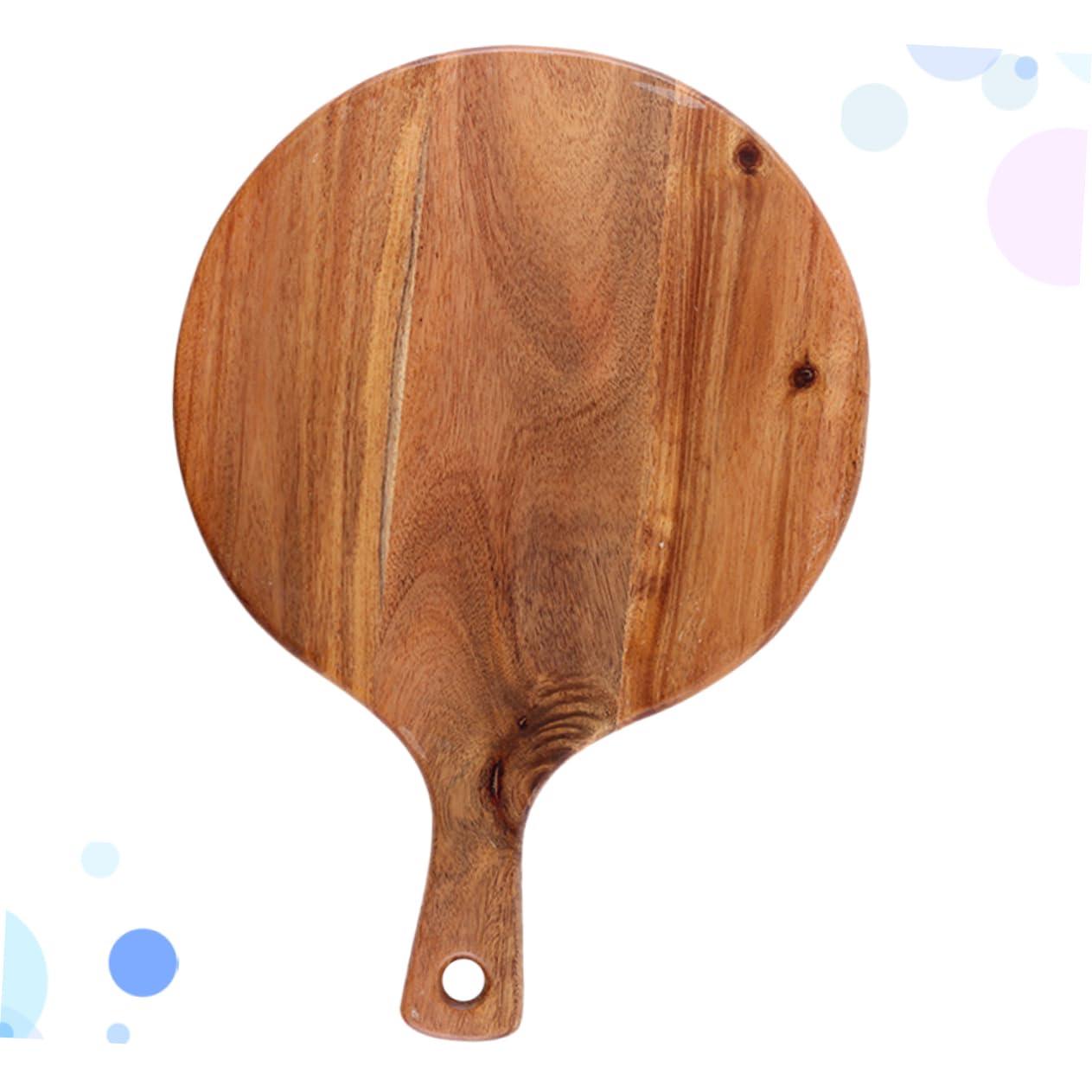 PRETYZOOM PRETYZOOM 1pc Pizza Platter Fruit Platter Pizza Paddle Spatula Steak Dish Plate Platter Food Serving Tray Breakfast Bread Tray Round Tray Cheese Serving Tray Pizza Tray Saucer Wooden Coffee