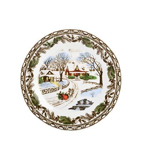 Gibson Gibson Home Christmas Toile 16 Piece Dinnerware Set, Multicolor -