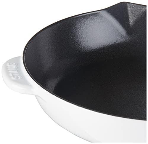 STAUB Staub Cast Iron 10-inch Fry Pan - White, Made in France