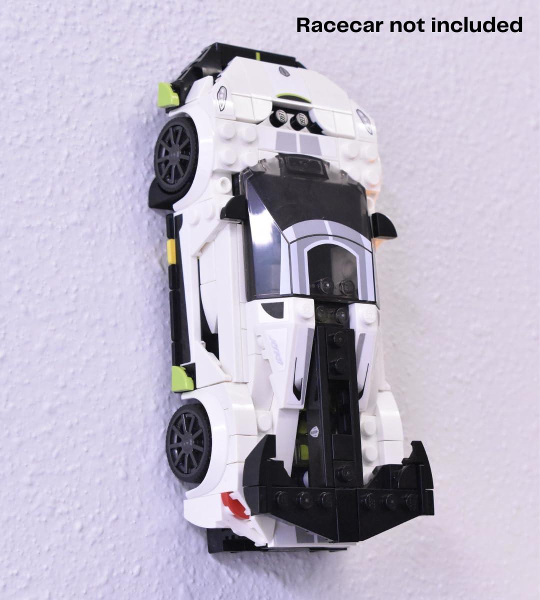 Chatelet Collectible Car Display Wall Mount Compatible with Lego Speed Champions | Wall Display Mounts Compatible with Lego Racecar Models | Made in USA (Red, 10 Pack)