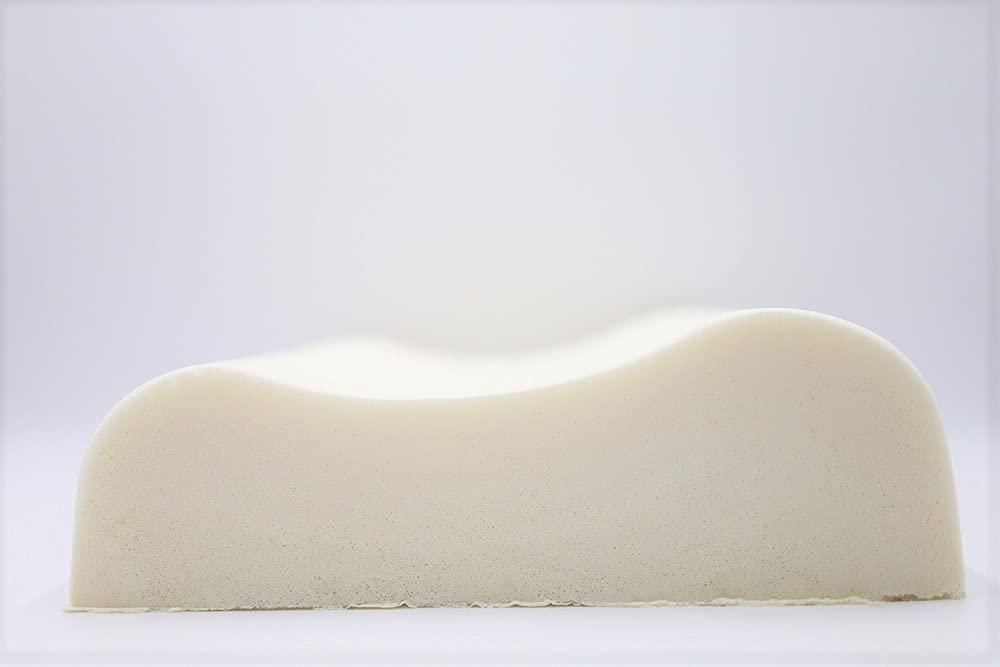 ORGANIC TEXTILES Organic Contour Latex Pillow for Sleeping [GOLS Certified] (Low Loft, Firm) with GOTS Certified Organic Cotton Cover, Cervical Pillow, Ergonomic Pillow, Great for Neck Pain Relief