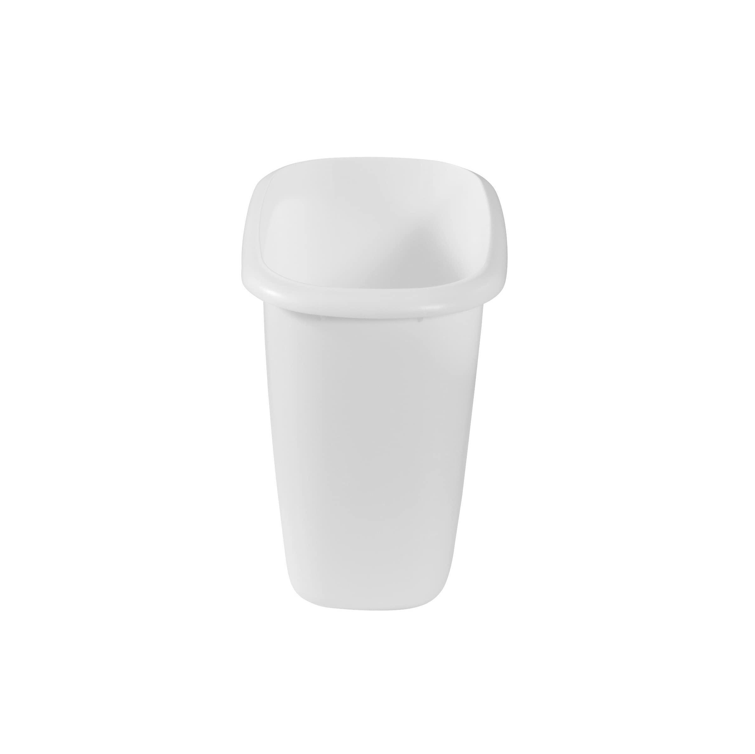 Rubbermaid Rubbermaid Vanity Trash Can/Wastebasket, 1.5-Gallons/6-Quarts, White, for Under Counter/Kitchen/Office/Bedroom/Bathroom