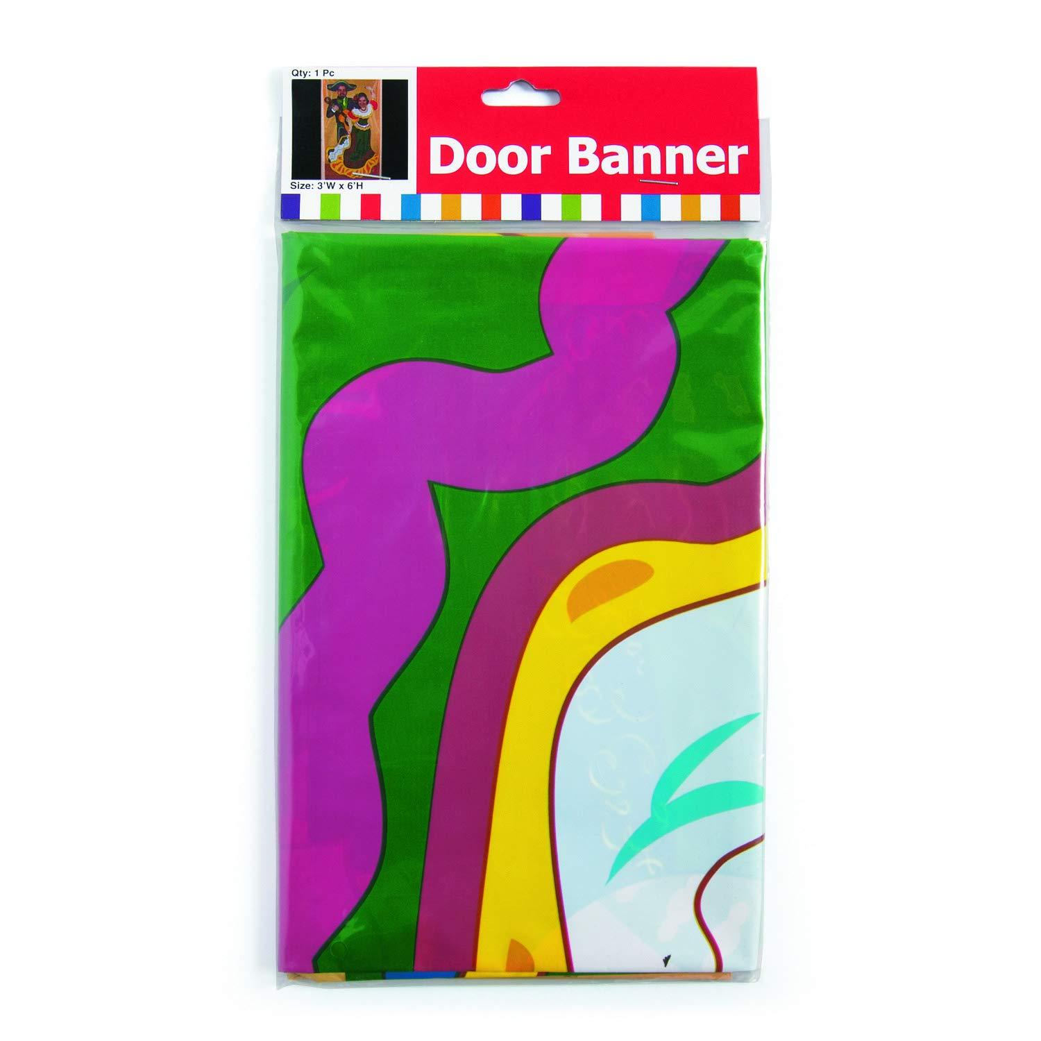 Fun Express Fiesta Couple Photo Booth Door Banner for Cinco de Mayo - 6 feet tall - Party Decor | Fiesta |