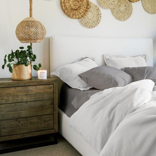 Jennifer Adams Jennifer Adams Lux Collection Sheet Set, 4-Piece Microfiber Sheets & Pillowcases - Ultra-Soft, Breathable and Wrinkle-Resistant for Full Size Bed (Full, Graphite)