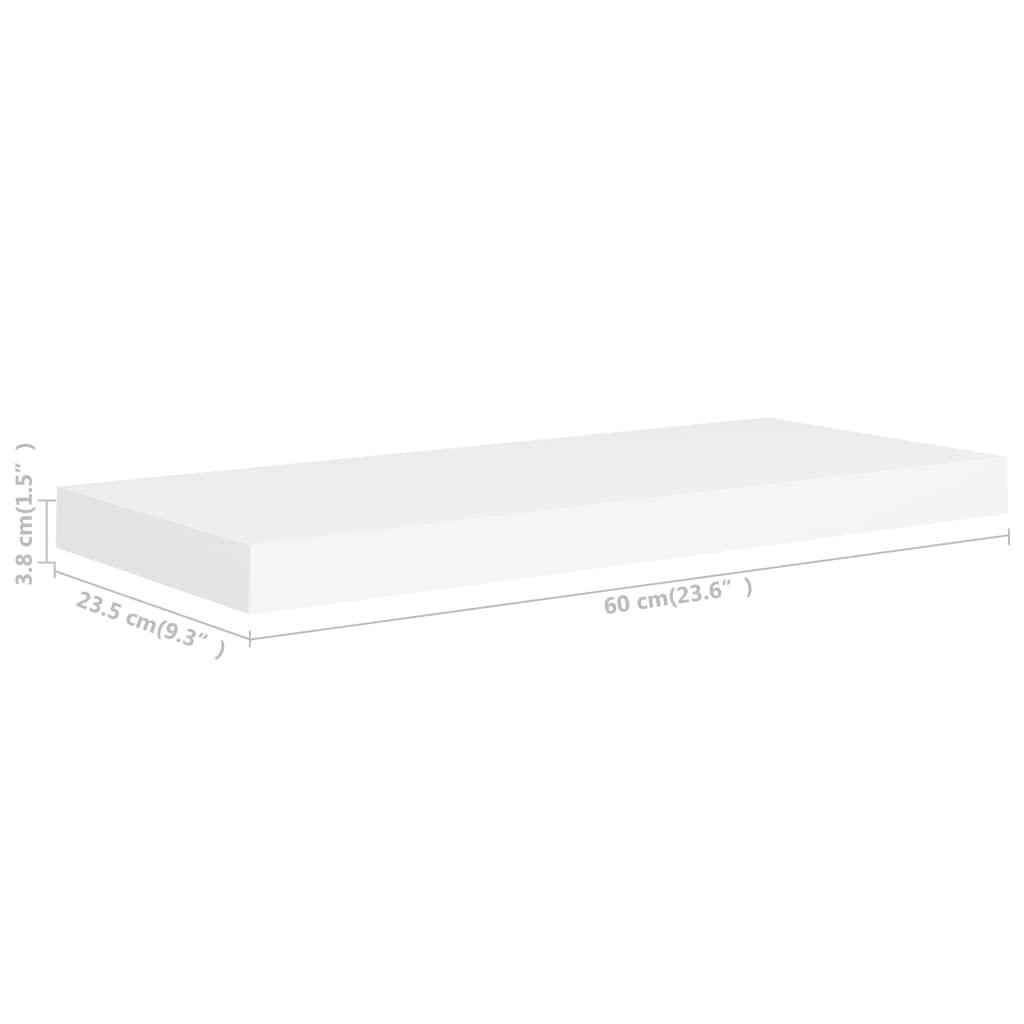 THOYTOUI THOYTOUI Floating Wall Shelf,Closet Shelves Cosmetic Shelf Display Shelf Album Rack Perfume Organizer with Storage Function Suitable for Living Room Bedroom White 23.6"x9.3"x1.5" MDF