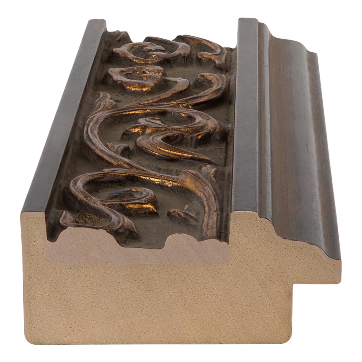 ArtToFrames ArtToFrames 18x22 Inch Gold Picture Frame, 1 - Pack, This 2.63 inch Custom Wood Poster Frame is Antique Gold, Comes with Economy Acrylic (Frame_Pack_1_8133496-18x22)