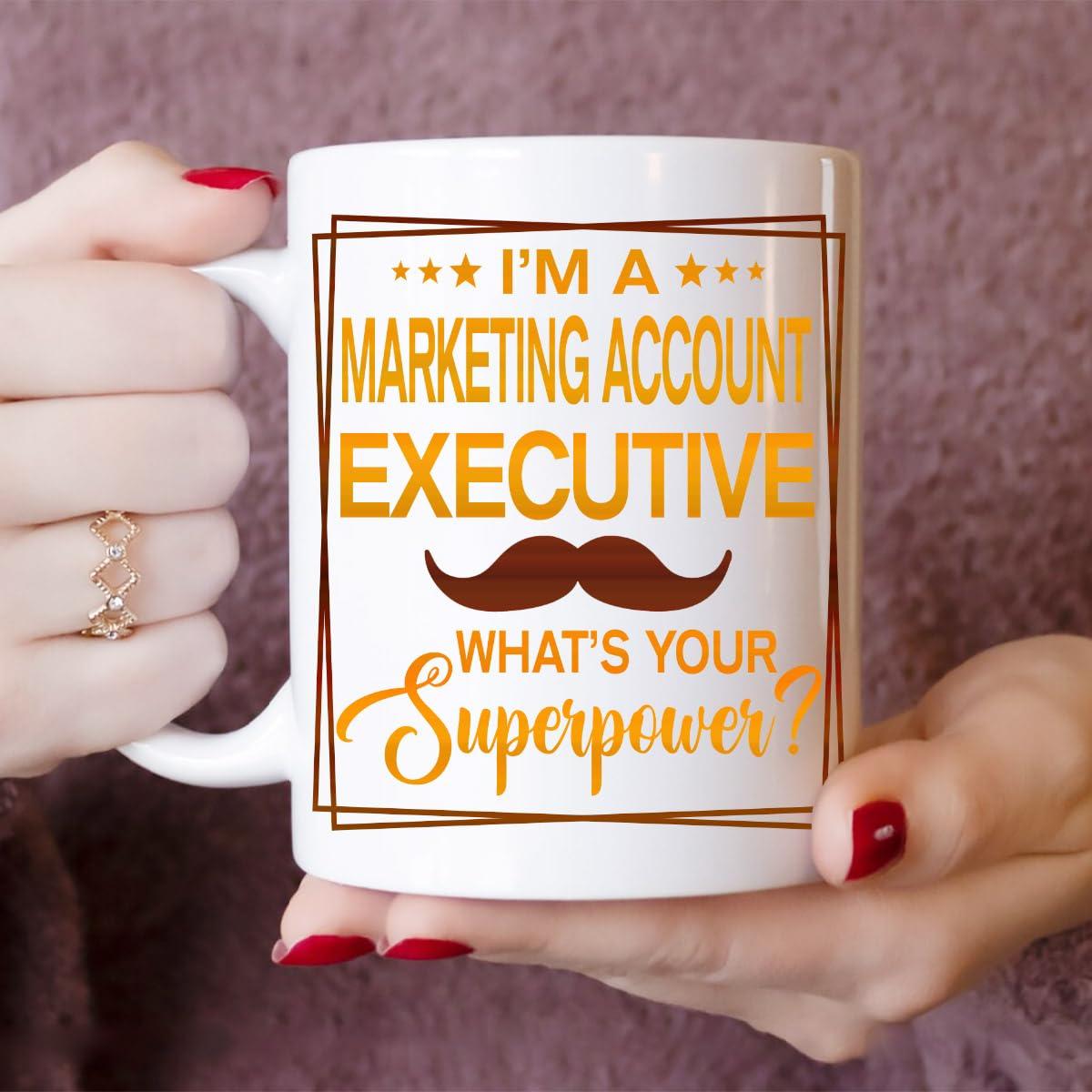 MONIZILUCKY Marketing Account Executive Mug, Marketing Account Executive Gift, Gift for Marketing Account Executive, Marketing Account Executive Retirement 11oz White Ceramic Coffee Mug - Christmas, Thanksgiving