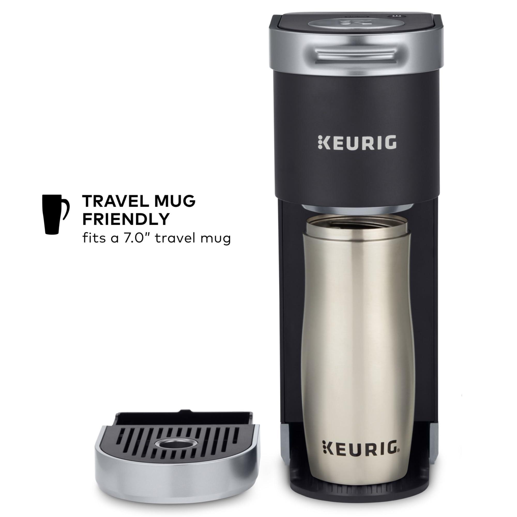 Keurig Keurig K-Mini Plus Single Serve K-Cup Pod Coffee Maker, with 6 to 12oz Brew Size, Stores up to 9 K-Cup Pods, Travel Mug Friendly, Matte Black