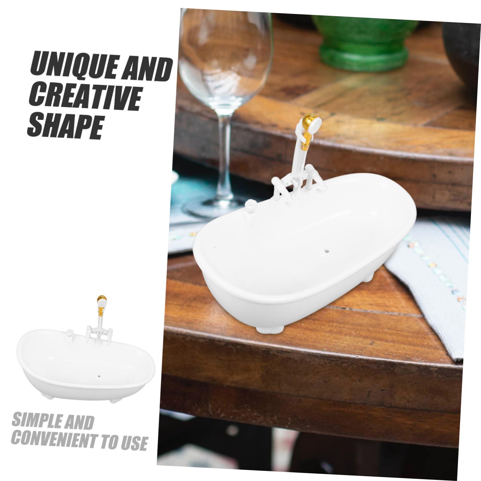 PRETYZOOM PRETYZOOM 2pcs Bathtub Cocktail Glass Tequila Cup Bathtub Shaped Container Creative Smoothie Cup Bar Drinks Container Cold Drink Cup Tubs Miniature Electric Bathtub Containers White Plastic