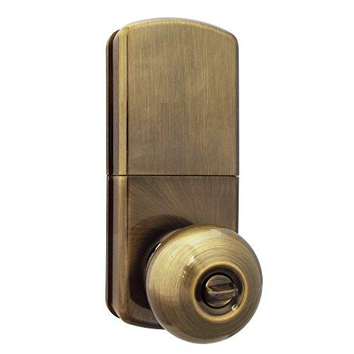 MiLocks MiLocks XKK-02AQ Digital Door Knob Lock with Keyless Entry via Remote Control and Keypad Code for Interior Doors