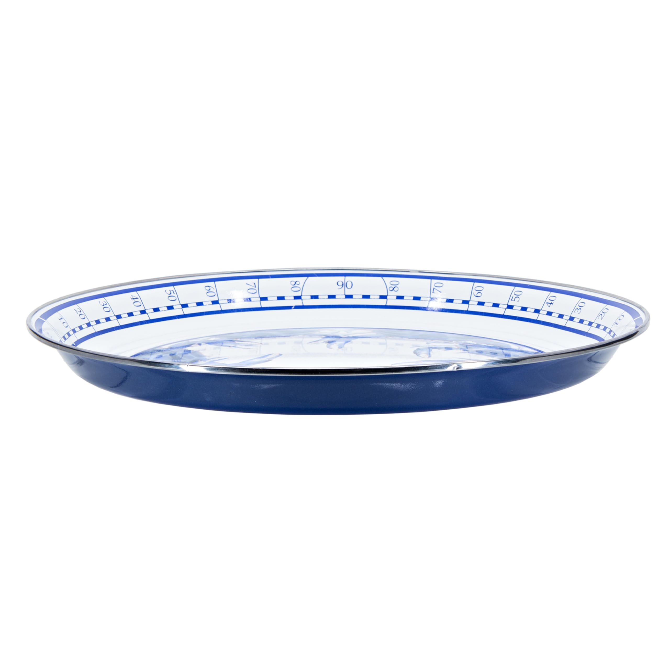 Golden Rabbit Golden Rabbit Enamelware - 15.5\" Medium Tray (Blue Crab)