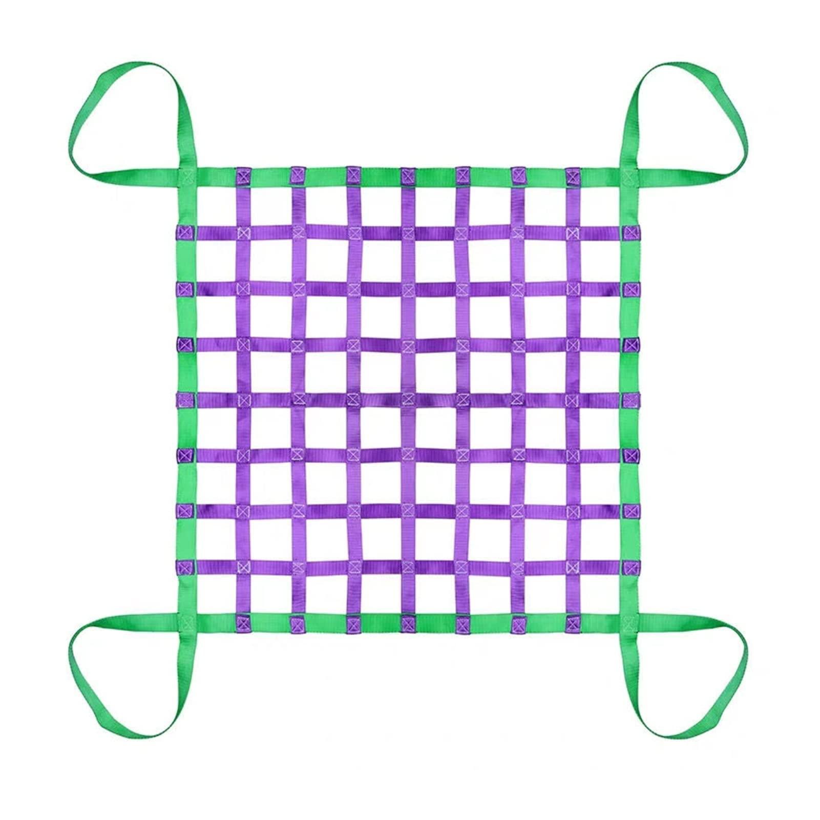HGFSGGGREEHY Cargo Lifting Net - Material Loading Handling Straps, Cargo Net Straps Sling Hoisting Net, Lifting Cargo Netting, Outdoor Play Expansion Climbing Rope Net, Bungee Cargo Net (Size : 2x2/load: 2T) ()