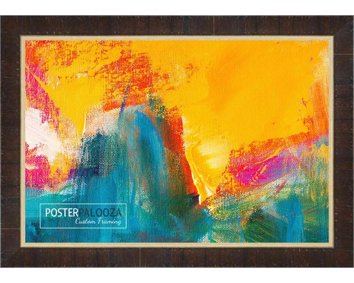 Poster Palooza Poster Palooza 24x17 Contemporary Walnut Complete Wood Picture Frame with UV Acrylic Plexiglass, Foam Board Backing & Hardware Included