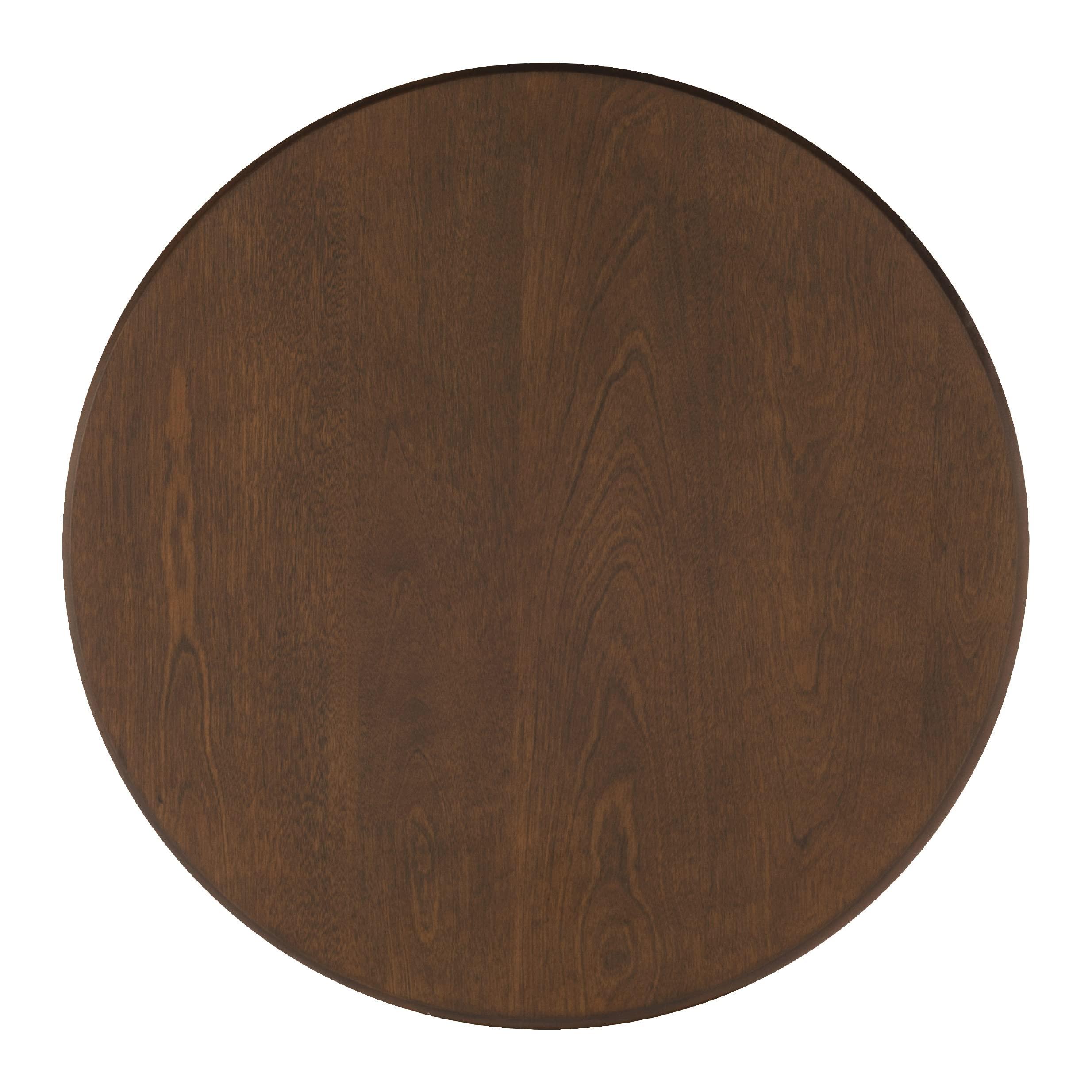 Powell Powell Hazelnut Round Top Finley Pedestal Accent Side Table