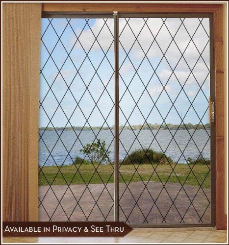 Wallpaper for Windows Wallpaper for Windows Orleans Black Leaded Glass See-Through Static Cling Window Film - 32 in x 78 in
