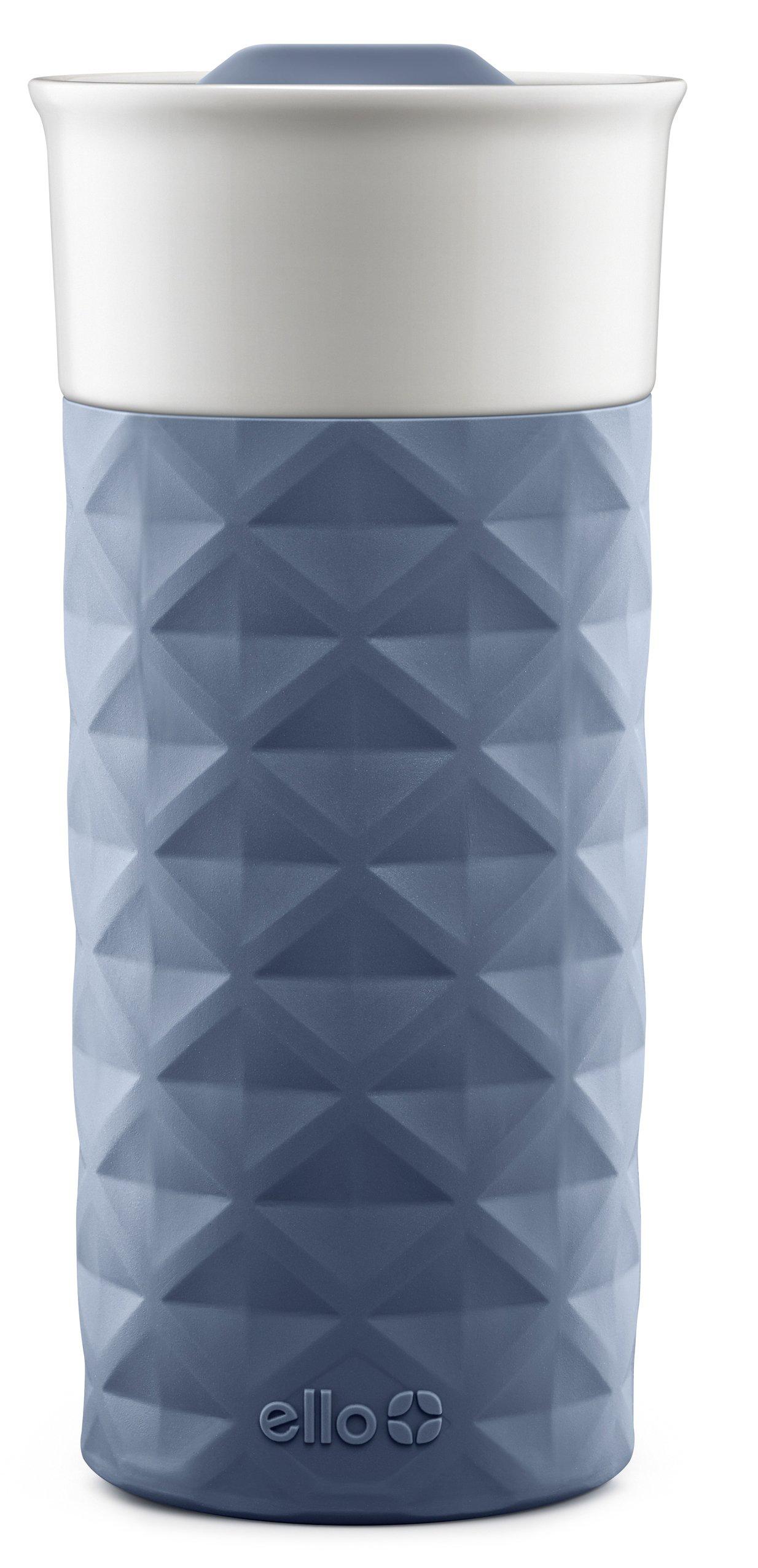 Ello Ello Ogden BPA-Free Ceramic Travel Mug with Lid, Evening Blue, 16 oz