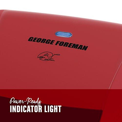 George Foreman George Foreman 5-Serving Removable Plate Electric Indoor Grill and Panini Press, Red, GRP0004R, 17.2 x 12.1 x 6.2 inches