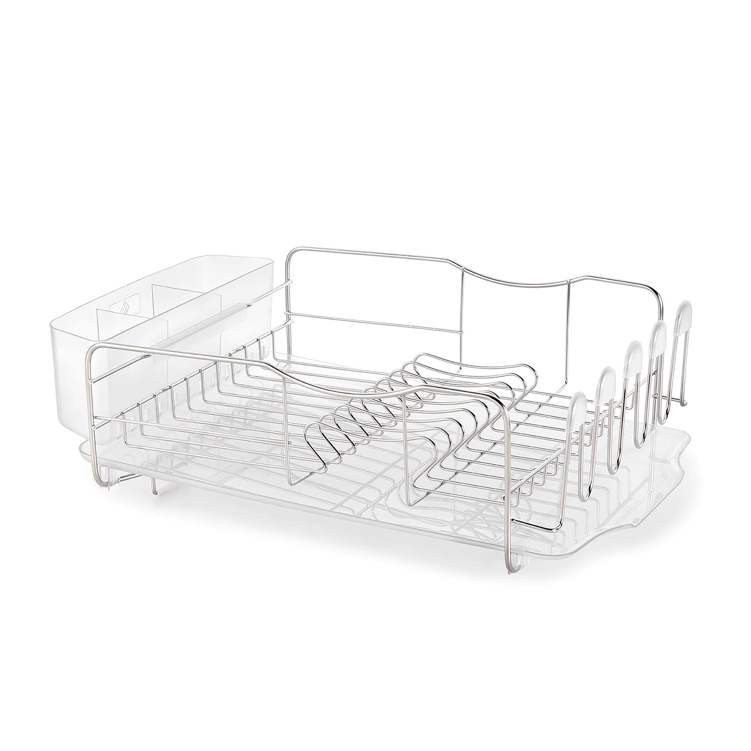 Polder Polder Advantage 3-Piece Stainless Steel Dish Rack, Kitchen Organization and Storage, Dish Drying Rack for Kitchen Counter, 20.3\" x 13.8\" x 6.3\"