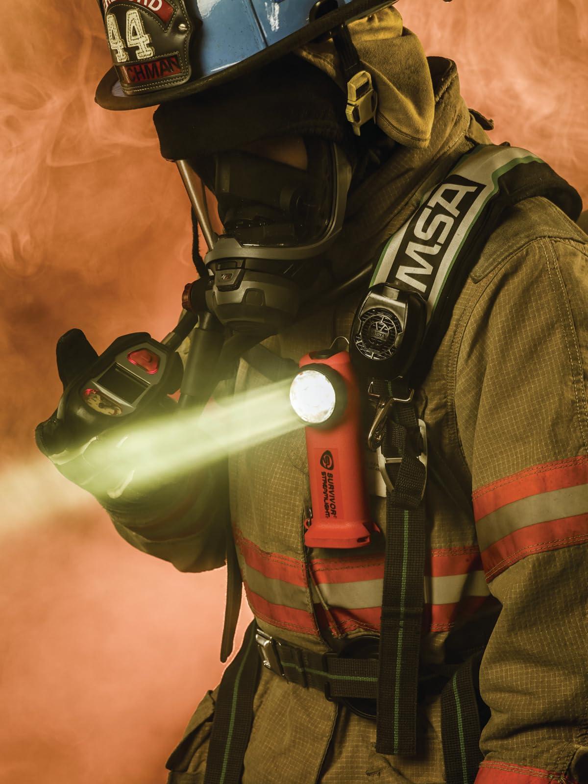 Streamlight Streamlight 90540 Survivor 175-Lumen Alkaline Safety-Rated Firefighter Right Angle Flashlight, Orange