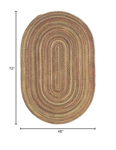 Capel Capel American Heritage Foliage 4' 0" X 6' 0" Oval Braided Rug