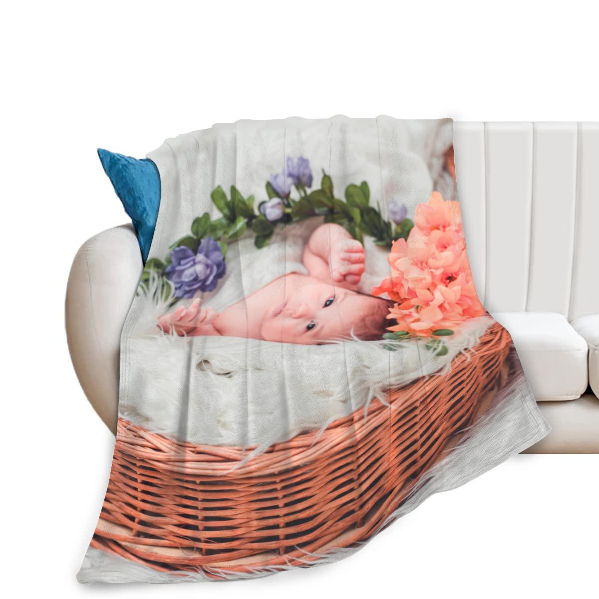 AXKEUDO AXKEUDO Custom Blankets with Text Picture Collage Customized Throw Blanket,Birthday Anniversary Wedding Personalized Halloween Christmas Couples Gift for Boyfriend Girlfriend 78.7\"X59\" 1 Photo-3