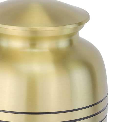 Silverlight Urns Classic Three Bands Gold Cremation Urn for Ashes, Brass, Gold Urn, Adult Sized Cremation Urn, 10 Inches High
